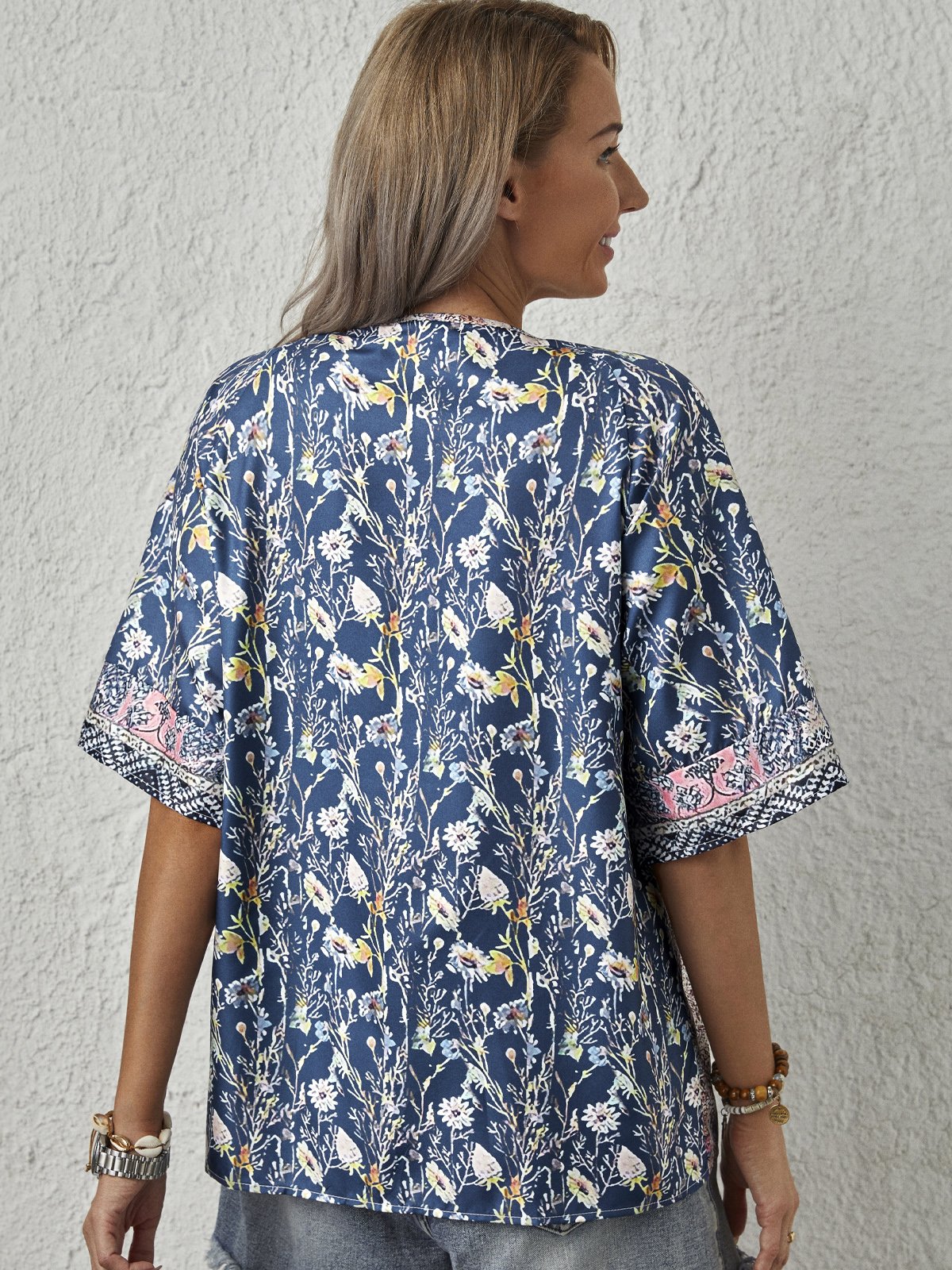 taglia grande Bohemian Casuale Top