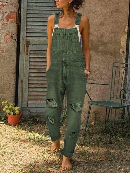 Donna Casuale Denim pagliaccetto