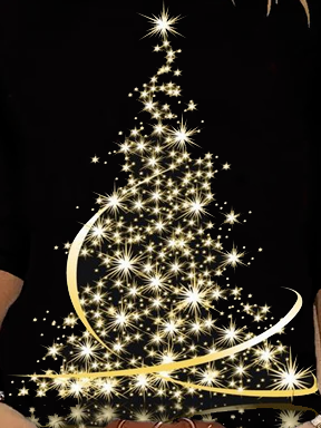 Natale albero Girocollo T-shirt