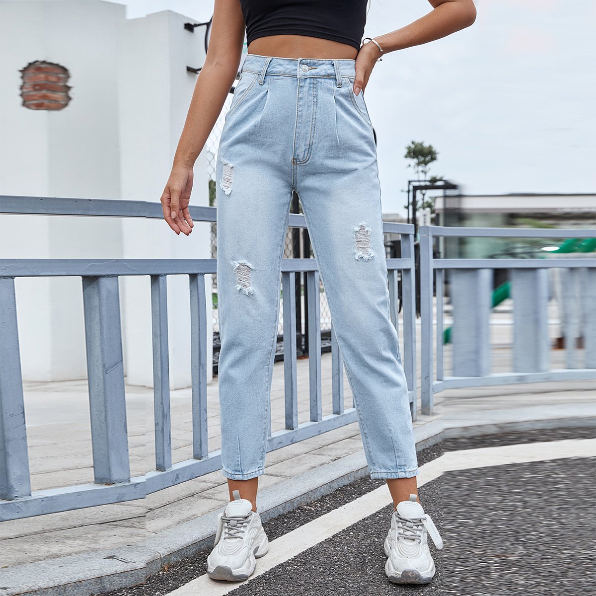 Semplice Denim Tasche Jeans