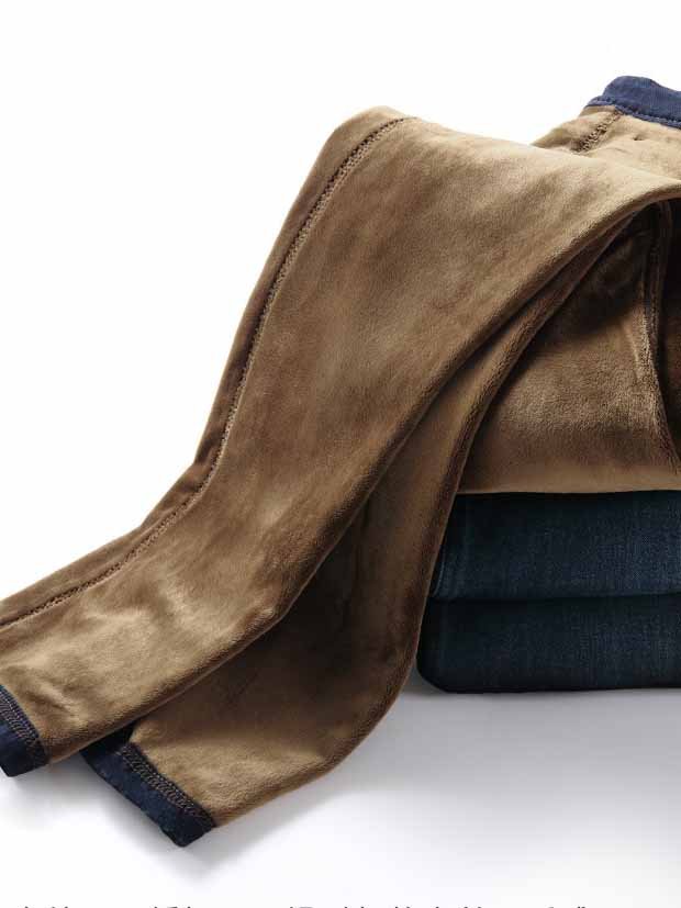 Stretto Casuale Alta elasticità vello Termico Jeans