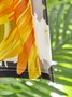 Casuale Girasole Maniche Corte Scollo a V taglia grande Stampato Abito