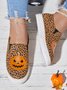 Halloween Leopardo Zucca Stampare Casuale Tela Scarpe