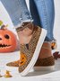 Halloween Leopardo Zucca Stampare Casuale Tela Scarpe