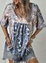 taglia grande Bohemian Casuale Top