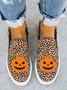 Halloween Leopardo Zucca Stampare Casuale Tela Scarpe