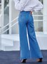Regolare In forma Lato spacco Denim Solido Jeans