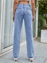 Strappato Regolare In forma Moda Denim Jeans