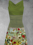 Stampato Casuale Collo ad anello Maniche Corte knit Abito