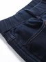 Stretto Casuale Alta elasticità vello Termico Jeans