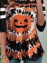 Casuale Halloween Girocollo Maniche Lunghe T-shirt