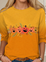 Casuale Halloween Girocollo Maniche Lunghe T-shirt