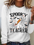 Casuale Halloween Girocollo Maniche Lunghe T-shirt