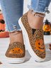 Halloween Leopardo Zucca Stampare Casuale Tela Scarpe