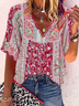 taglia grande Bohemian Casuale Top