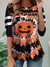 Casuale Halloween Girocollo Maniche Lunghe T-shirt